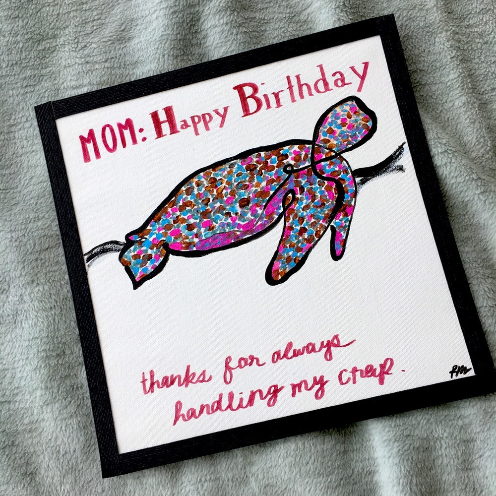 Birthday card for mom :funny card painting